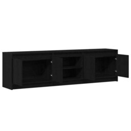 Berkfield Modern Tv Cabinet Black 180 X 34 X 50 Cm Engineered Wood - thumbnail 6