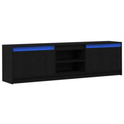 Berkfield Modern Tv Cabinet Black 180 X 34 X 50 Cm Engineered Wood