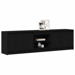 Berkfield Modern Tv Cabinet Black 180 X 34 X 50 Cm Engineered Wood - thumbnail 3