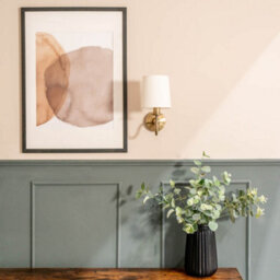 Valuelights Memphis Traditional Antique Gold Wall Light Fitting With A Fabric Lampshade - thumbnail 5