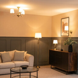 Valuelights Memphis Traditional Antique Gold Wall Light Fitting With A Fabric Lampshade - thumbnail 4