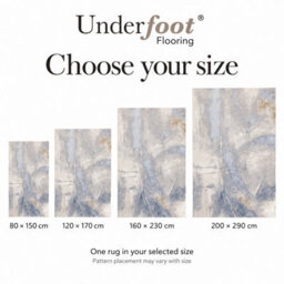 Underfoot Abstract Rug Blue Beige Modern Large Small High Low Pile Living Room Bedroom - thumbnail 5