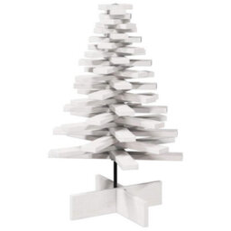 Berkfield Wooden Christmas Tree For Decoration White 80 Cm Solid Wood Pine - thumbnail 2