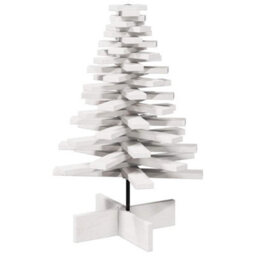 Berkfield Wooden Christmas Tree For Decoration White 80 Cm Solid Wood Pine - thumbnail 5