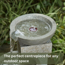 Vossmoon Harmonia Garden Water Fountain Comprising Tiered Cascade Waterfall Into Contemporary Bowls - thumbnail 4