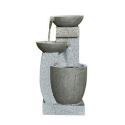 Vossmoon Harmonia Garden Water Fountain Comprising Tiered Cascade Waterfall Into Contemporary Bowls - thumbnail 1