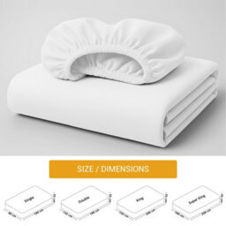 Lazzaro Luxury 400 Thread Count Egyptian Cotton Single Size Fitted Sheet Durable Double Premium Natural Cotton Deep Fitted Sheets - thumbnail 8