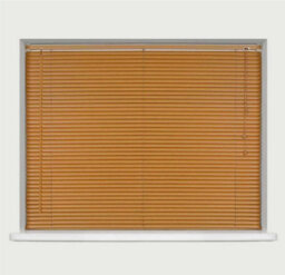 OPTIMAL PRODUCTS New Teak Pvc Blinds Window Venetian Easy Fit Home Office Blind 165Cm X 150Cm