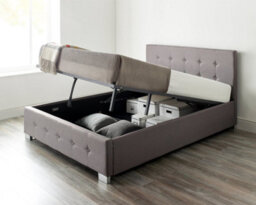 Aspire End Lift Ottoman Storage Bed Super King, Grey Linen - thumbnail 5
