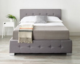 Aspire End Lift Ottoman Storage Bed Super King, Grey Linen - thumbnail 1