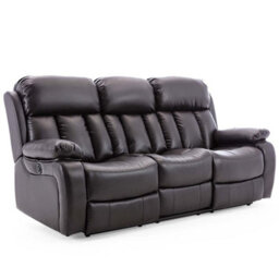 More4Homes Chester Electric Recliner Bonded Leather 1+3 Seater Sofa Set (Brown) - thumbnail 2