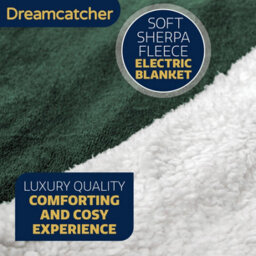 Dreamcatcher Sherpa Fleece Electric Heated Throw Over Blanket Double Polyester 160Cm X 120Cm Green - thumbnail 6
