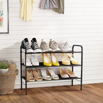 Living And Home Bronze 67.5Cm W 3 Tier Carbon Steel Shoe Rack - image 1