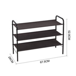Living And Home Bronze 67.5Cm W 3 Tier Carbon Steel Shoe Rack - thumbnail 8