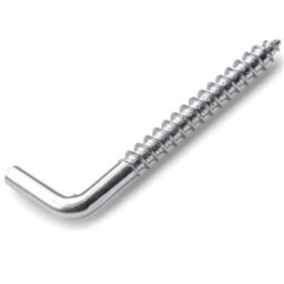 SS8 L Hook Screws 45mm X 4.0mm ( Pack Of: 20 ) Heavy Duty Square Cup Hooks For Hanging, Metal Screw In Wall Hangers Outdoor Mounting - thumbnail 6