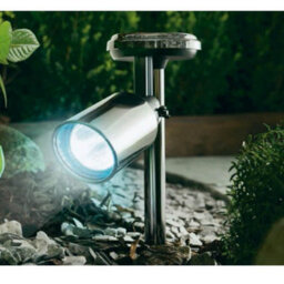 Noma Stainless Steel Silver Spot Pond Path Border Solar Light Garden - thumbnail 2