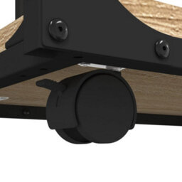 Berkfield Industrial Side Table With Wheels Sonoma Oak 50X35X55.5Cm Engineered Wood - thumbnail 8