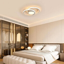 Modern 40W Led Ceiling Lihgt Round Dimmable Silver Lamp Living Room Kitchen 40Cm - thumbnail 8