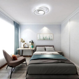 Modern 40W Led Ceiling Lihgt Round Dimmable Silver Lamp Living Room Kitchen 40Cm - thumbnail 7