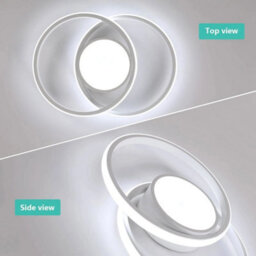 Modern 40W Led Ceiling Lihgt Round Dimmable Silver Lamp Living Room Kitchen 40Cm - thumbnail 6