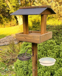 Ruddings Wood Wooden Bird Table Garden Bird Feeding Station House Heavy Duty 1.6M High - thumbnail 3
