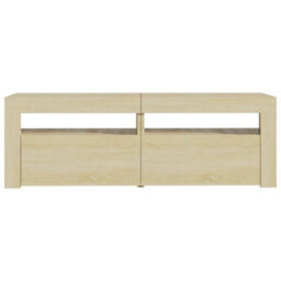 Walplus Tv Cabinet With Led Lights Sonoma Oak 120X35X40 Cm - thumbnail 8