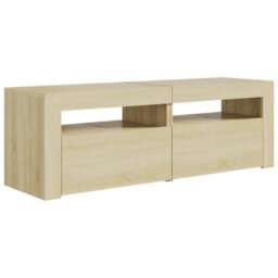 Walplus Tv Cabinet With Led Lights Sonoma Oak 120X35X40 Cm - thumbnail 7