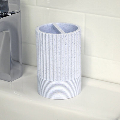 Showerdrape Tranquil Pale Blue Resin Freestanding Toothbrush Holder - image 1