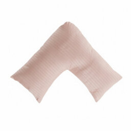 Microfibre Soft Touch V Shape Satin Stripe Pillowcase Pink - thumbnail 2