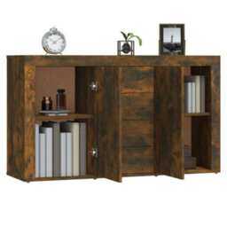 Berkfield Classic Sideboard Smoked Oak 120X36X69 Cm Engineered Wood - thumbnail 4