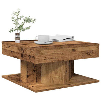 Vidaxl Coffee Table Old Wood 55X55X30 Cm Engineered Wood - image 1