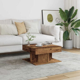 Vidaxl Coffee Table Old Wood 55X55X30 Cm Engineered Wood - thumbnail 3