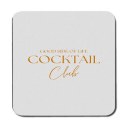 Benjamin Tate Design Cocktail Club By Good Side Of Life Placemat And Coasters Set In Designer Artwork Edition With Wooden Base Limited - thumbnail 3