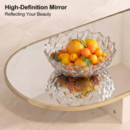 Keepreaper Sleek Arched Bathroom Mirror Cabinet Brushed Gold 50X90 Wall Mounted Bathroom Cabinet - thumbnail 6
