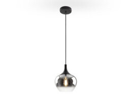 Luminosa Lighting Luminosa Opaz Dome Pendant Ceiling Light Black, Smoke 1Xe27 - Uk Stock - thumbnail 4