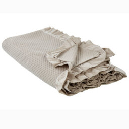 Beliani Bedspread Hatton Cotton 200 X 220 Cm Taupe