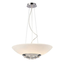 Luminosa Lighting Luminosa Amada Pendant 6 Light G9, Polished Chrome/opal White Glass - thumbnail 1