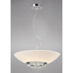 Luminosa Lighting Luminosa Amada Pendant 6 Light G9, Polished Chrome/opal White Glass - thumbnail 2