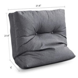 Sofa Cushion Soft Square Seat Cushion Backrest Pillows For Floor Chair Sofa Couch And Bed 21.6X21.6X5 Inch (Gray) - thumbnail 2