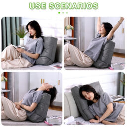 Sofa Cushion Soft Square Seat Cushion Backrest Pillows For Floor Chair Sofa Couch And Bed 21.6X21.6X5 Inch (Gray) - thumbnail 7