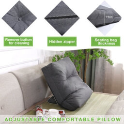 Sofa Cushion Soft Square Seat Cushion Backrest Pillows For Floor Chair Sofa Couch And Bed 21.6X21.6X5 Inch (Gray) - thumbnail 5