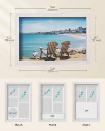 Songmics Picture Frame With 3 Mats, Shadow Box With 4 Wood Push Pins, Deep Multi Photo Frame, Collage Frame, A4, 4X6 - thumbnail 6