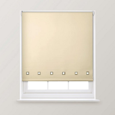A.unique Home Premium Quality Trimmable Square Eyelet Window Roller Blind - 3Ft - Natural - 90Cm (W) X 170Cm (L) - image 1