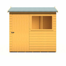 Shire Lewis 7 X 5 Feet Single Door Reverse Apex Style D Shed - L147.3 X W208.2 X H187 Cm - thumbnail 1