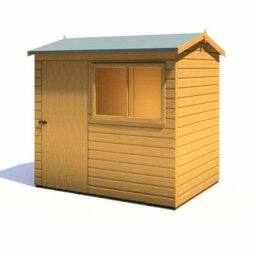 Shire Lewis 7 X 5 Feet Single Door Reverse Apex Style D Shed - L147.3 X W208.2 X H187 Cm - thumbnail 4