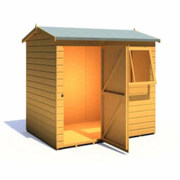 Shire Lewis 7 X 5 Feet Single Door Reverse Apex Style D Shed - L147.3 X W208.2 X H187 Cm - thumbnail 5