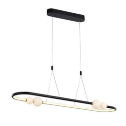 Luminosa Lighting Luminosa Modern Led Hanging Pendant Black, Pink, Warm White 3000K 2640Lm Dimmable