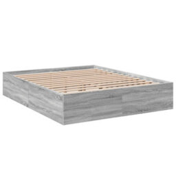 Berkfield Bed Frame Without Mattress Grey Sonoma 150X200 Cm King Size - thumbnail 6
