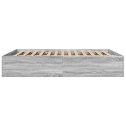 Berkfield Bed Frame Without Mattress Grey Sonoma 150X200 Cm King Size - thumbnail 5