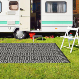 Homeart Outdoor Rugs Easy Cleaning Area Rugs For Balcony,garden,picnic,uv Weather Resistant  Anthracite Cream 180 X 270 Cm - thumbnail 3